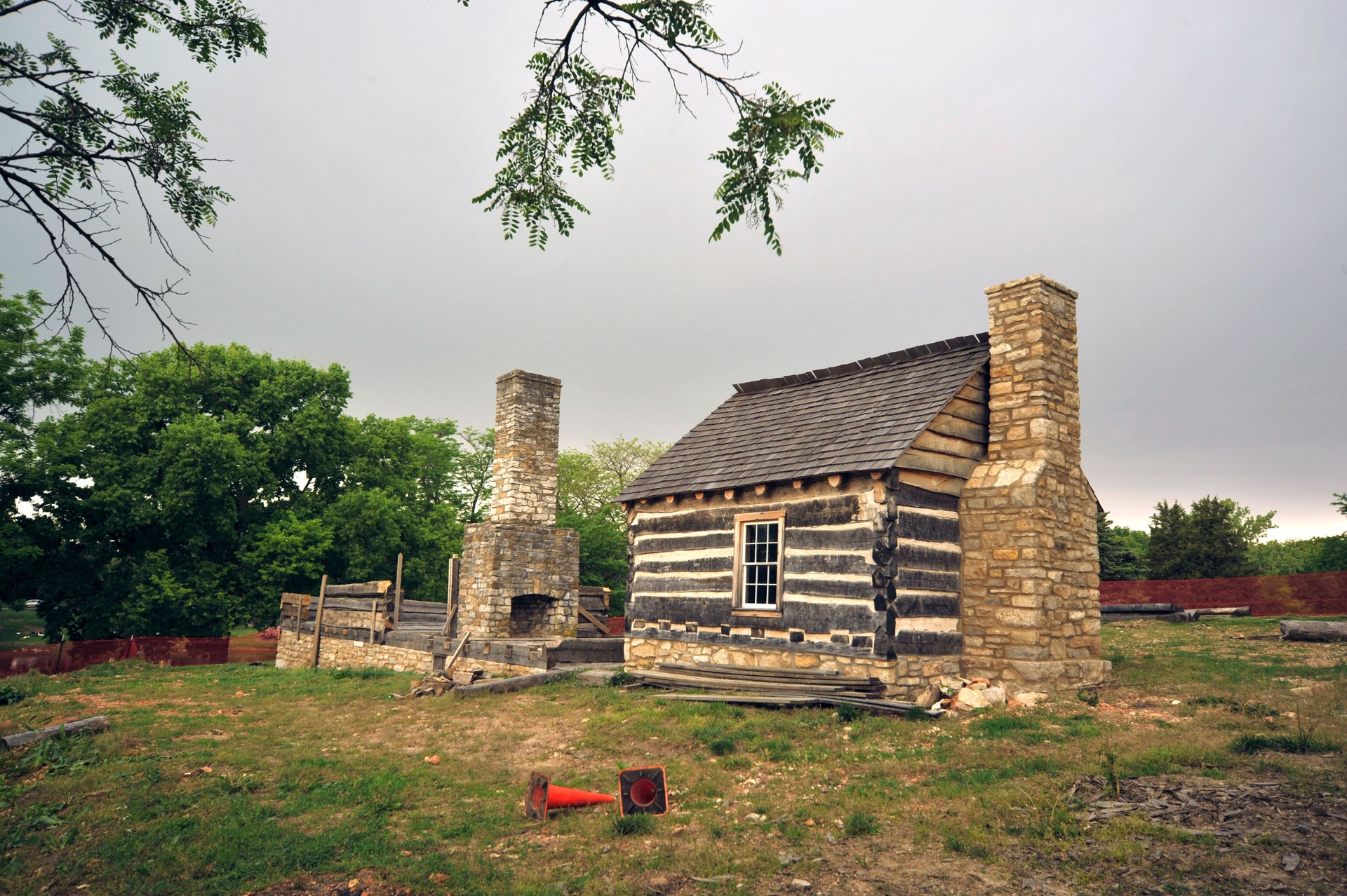 Historic log cabin restored in Fort Zumwalt Park in O'Fallon, Missouri
